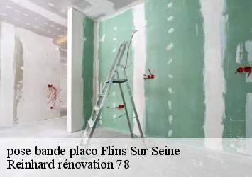 pose bande placo  flins-sur-seine-78410 Reinhard rénovation 78