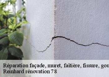 Réparation façade, muret, faîtière, fissure, gouttière 78 Yvelines  Reinhard rénovation 78